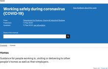 Working safely during coronavirus (COVID-19): Homes